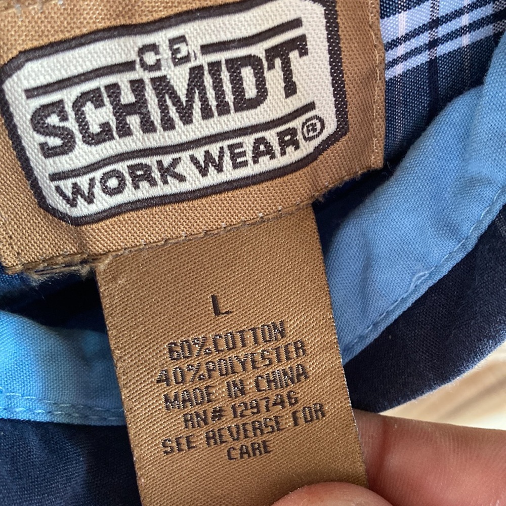 Schmidt shirts . (2) Both size Large button down short sleeve . EUC .
